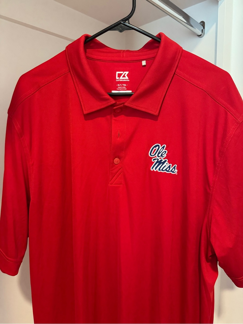 Cutter & Buck Red Ole Miss Polo
